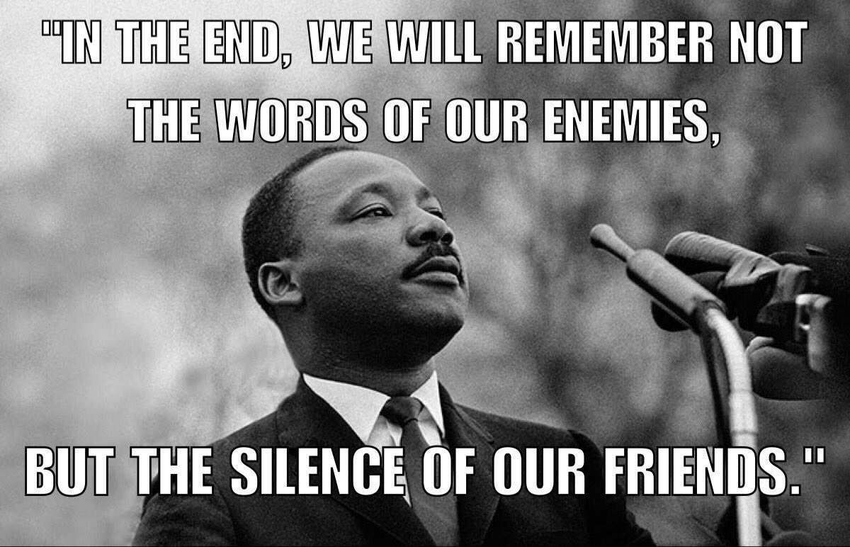 Marc Perrone on Twitter: ""In the End we will Remember NOT the Words of