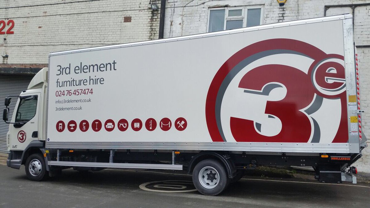LeeCalman's tweet photo. New Lorry. #3rdelement #furniturehire #eventprofs #furniture https://t.co/a6b3UkaD4i