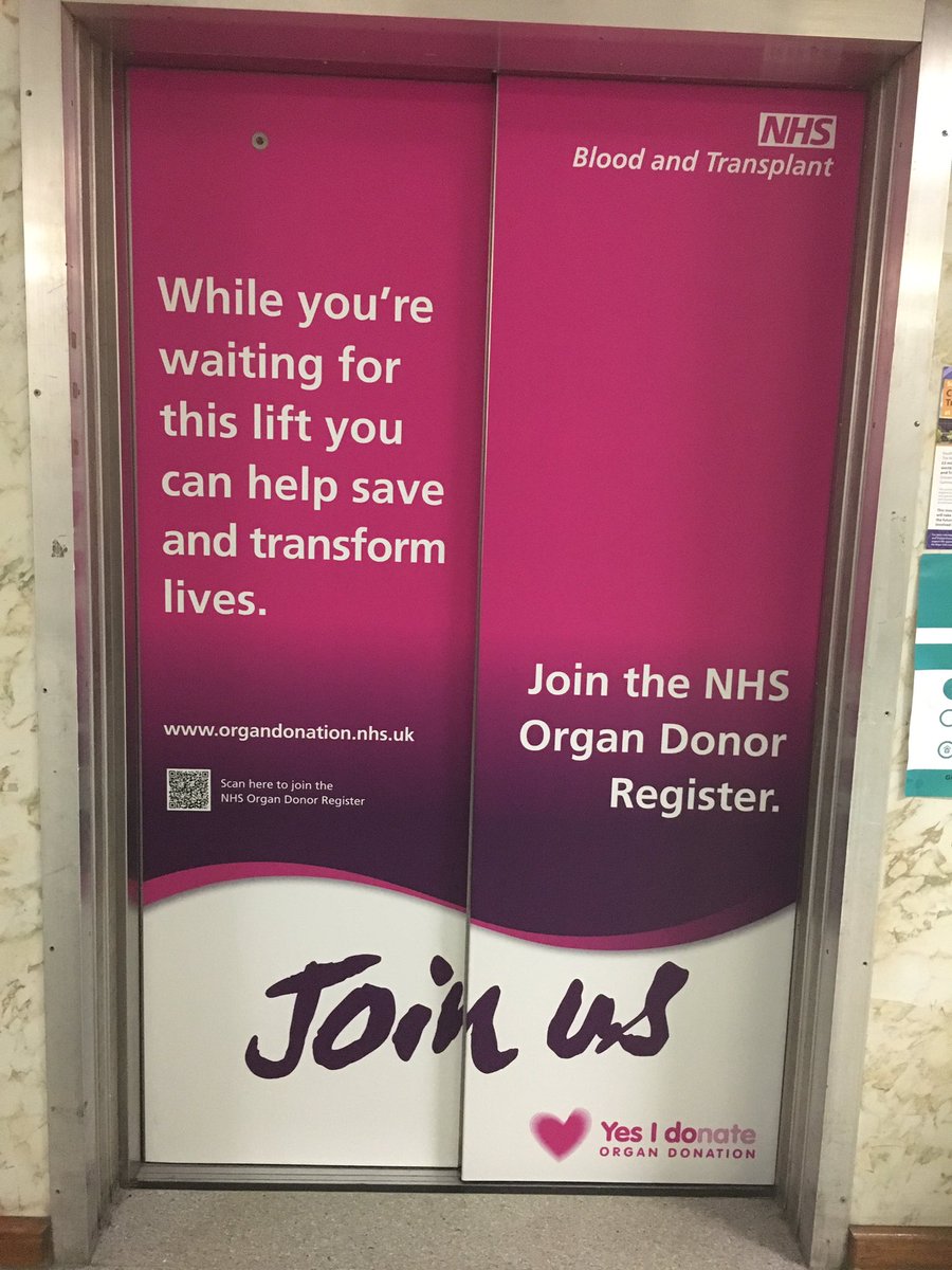 Wessex_adult_CF's tweet photo. Loving this @NHSOrganDonor advert in @UHSFT! #lltgl @cftrust @CFAware https://t.co/tFv3hEmi0U