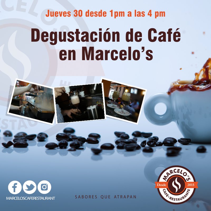 marceloscafe's tweet photo. Mañana Jueves, no te lo pierda esta degustación #MarcelosCafeRestaurant #SaboresQueAtrapan https://t.co/RLimcnBkbd