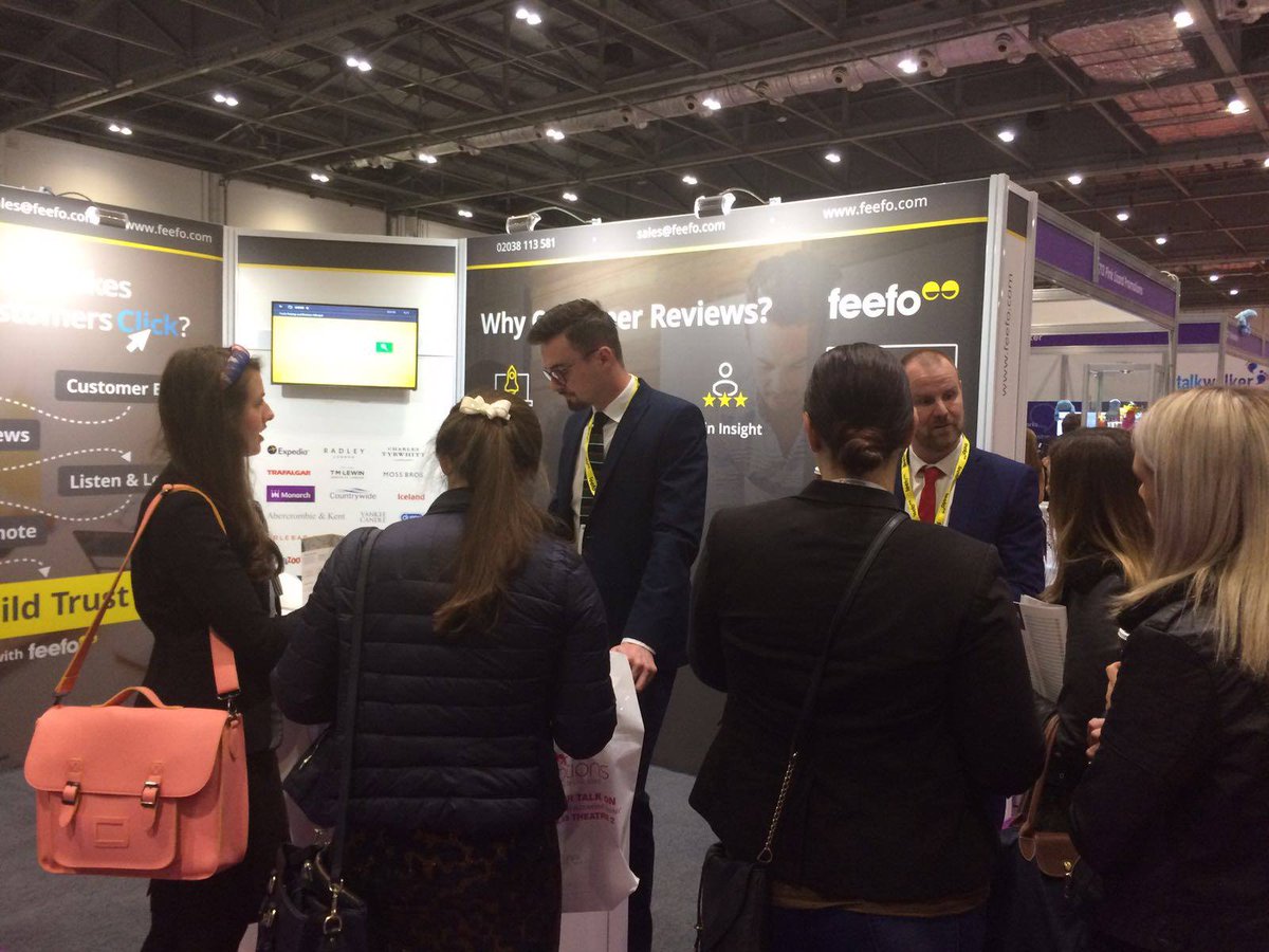 Feefo_Official's tweet photo. We're having a great time at @B2BMarketingUK. Interested in #CustomerReviews? Swing by and say hi at stand B711! #UKB2B #UGC #VOC https://t.co/qqSv2IdWS7