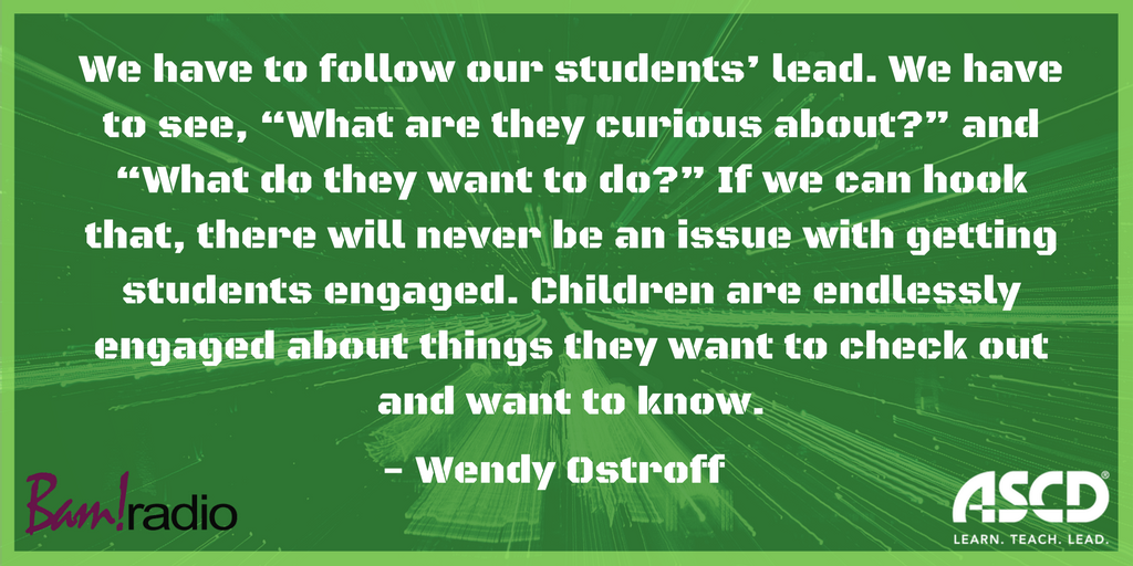What to tap into students' natural curiosity? Try the tips in this podcast: bit.ly/2iQ8fQE <a href="/WendyOstroff/">Wendy L. Ostroff</a>