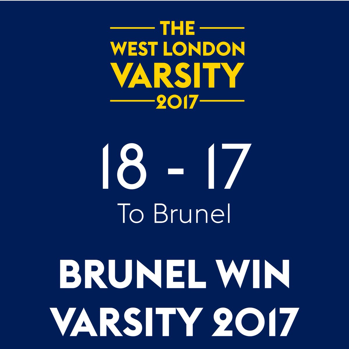 Brunel wins and takes #WLVarsity 2017!!!!