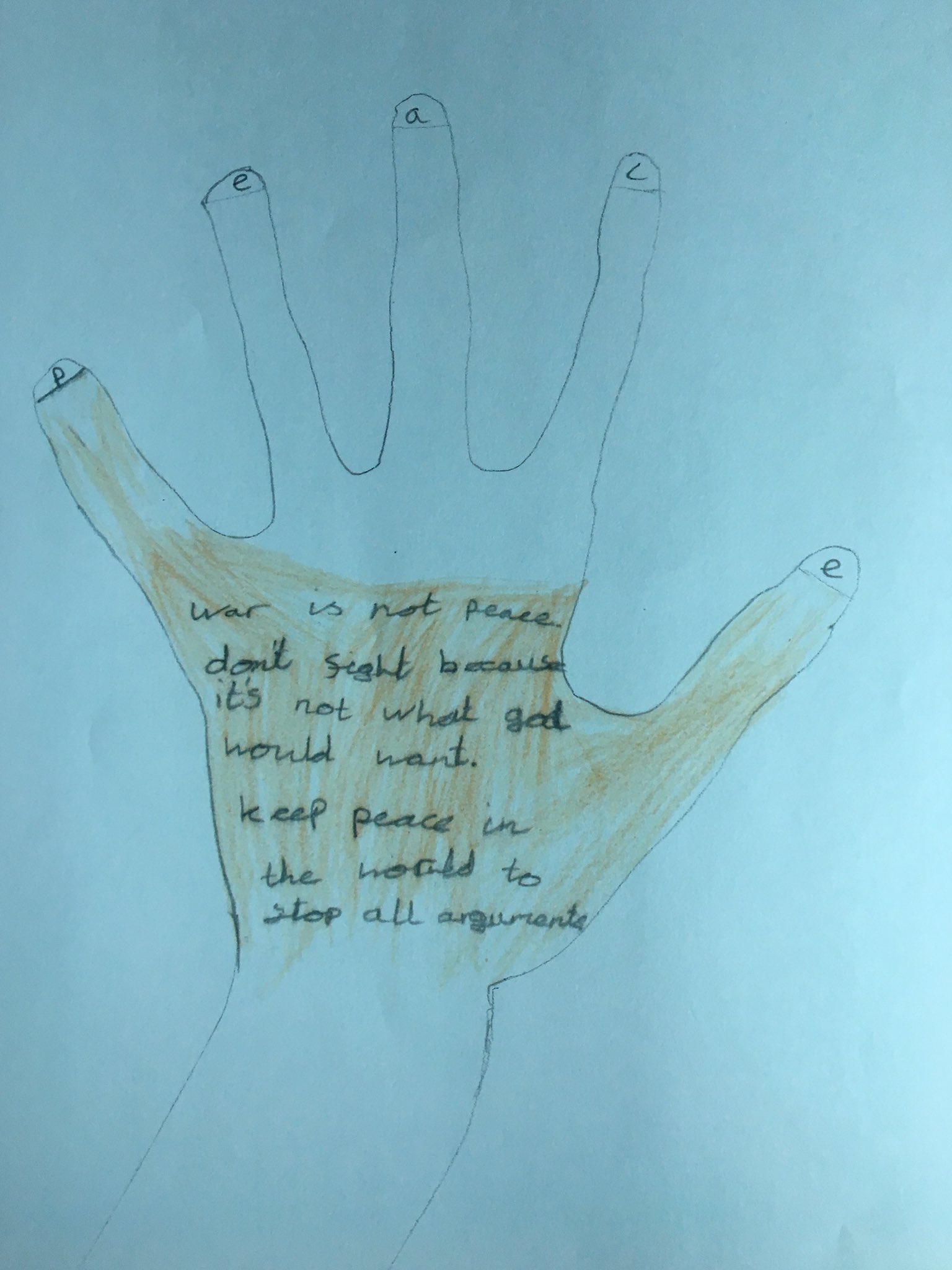 Sumaiya Handsupforpeace Kids Drawing Around Their Hands Writing A Message Of Peace A Week On From The London Attacks Westandtogether Hopenothate T Co Yu1uxtgjps Twitter
