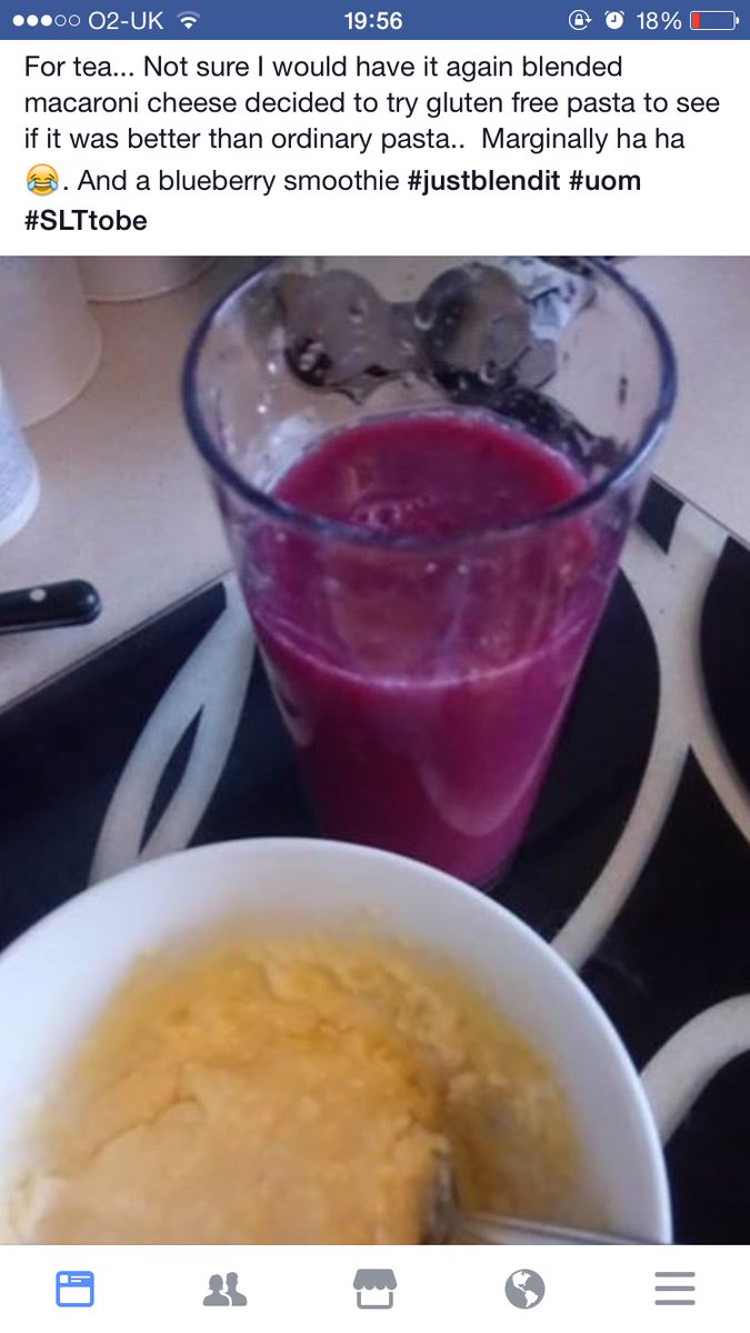 _JustBlendIt's tweet photo. Donna's evening meal! #dysphagia #justblendit #slt2be #swallowaware2017 https://t.co/zmEfnDzh9A