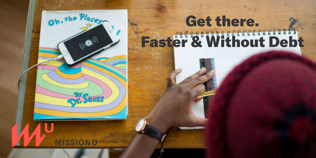MissionU's tweet photo. Oh, the places you'll go without #studentdebt! @MissionU is #highered for the 21st century. https://t.co/EqOb60oI2e #debtlessfuture https://t.co/7sSke0CRL6
