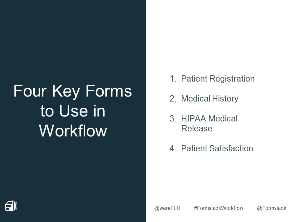 Formstack's tweet image. These are just a few templates that can be used to get your #healthcare organization started with #workflows. #FormstackWorkflow