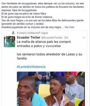 chalo_vargasr's tweet photo. Aclaro que familiares de Enner estuvieron en General, no en Palco.No mezclar fútbol con política. https://t.co/TnSkWB5nBN