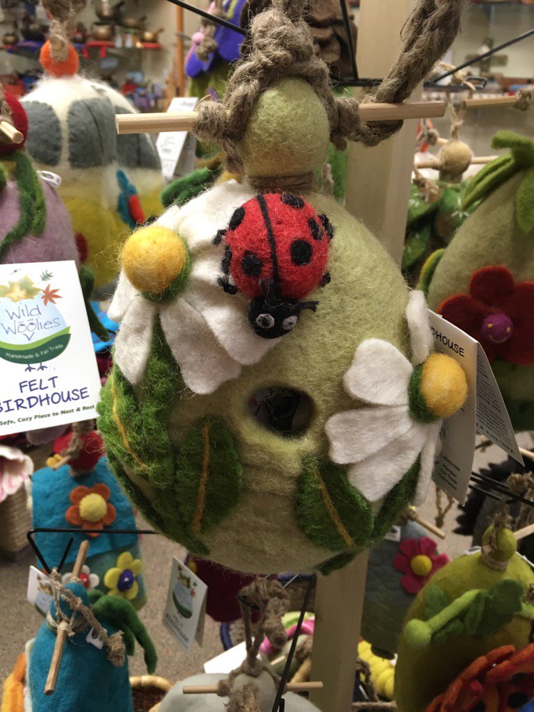 How about this birdhouse to brighten up this rainy day in Ames!?!  They are warm and cozy for birds even in the rain!