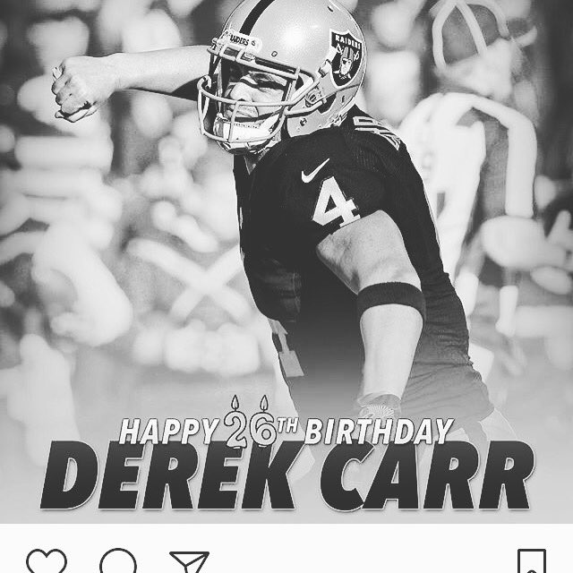Happy birthday Derek Carr 