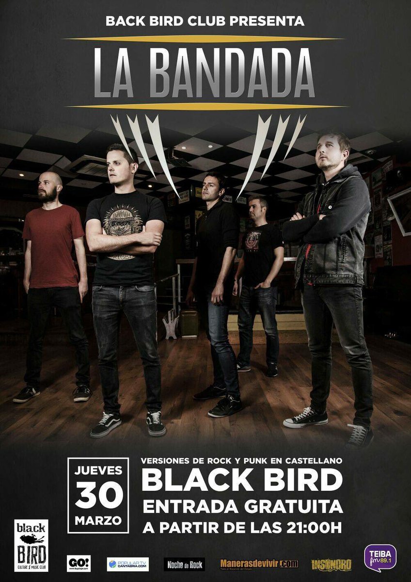 Mañana debutamos en la <a href="/BlackBirdMusicC/">blackbird</a>. Un juernes como satanás manda. Rock!! #Santander #Cantabria