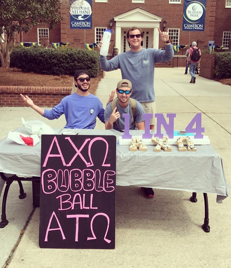 AXΩ and ATΩ are hosting a bubble soccer tournament at the Gazebo fields on April 8th from 10:30am-2pm. Team up against domestic violence!