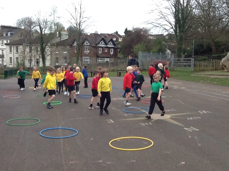 Year 1 loved their outdoor PE lesson today. They were all on task and enjoying themselves.
