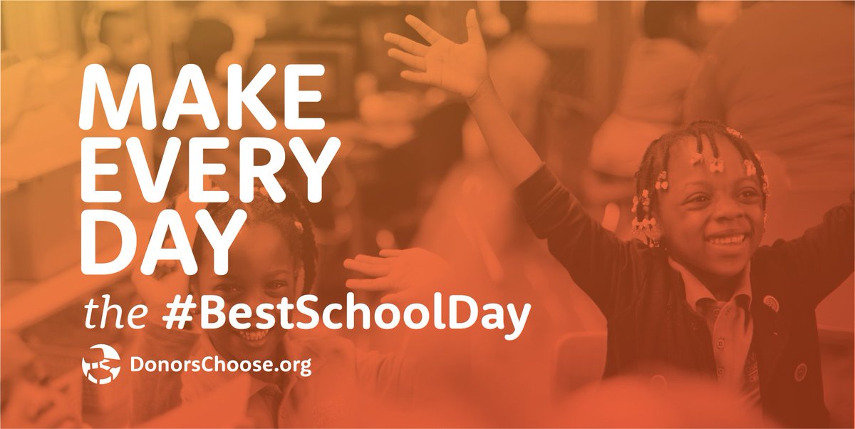 Happy #BestSchoolDay! Today only all <a href="/DonorsChoose/">DonorsChoose</a> donations matched 100%! Help #myIPS classes reach their goals! bit.ly/2mPjRX2