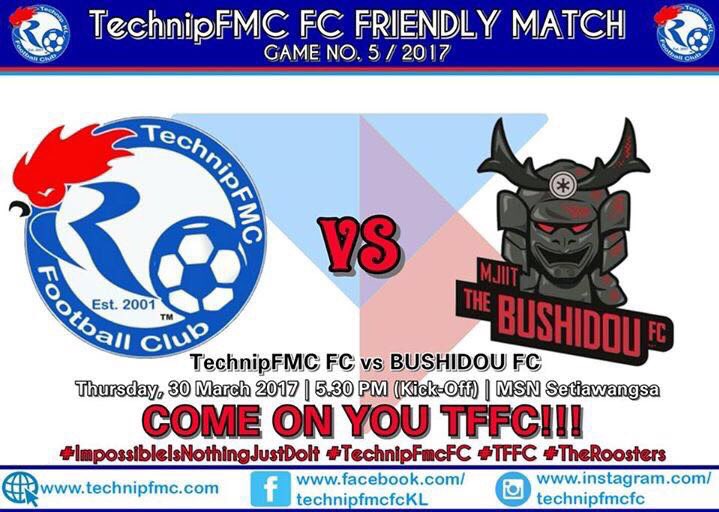 mjiitfc's tweet photo. Next The Bushidou friendly ! 
Date : 30/3/2017
Venue : MSN WANGSA MAJU 
Goodluck fellas ! 💪🏻 https://t.co/KlIVamjzi7