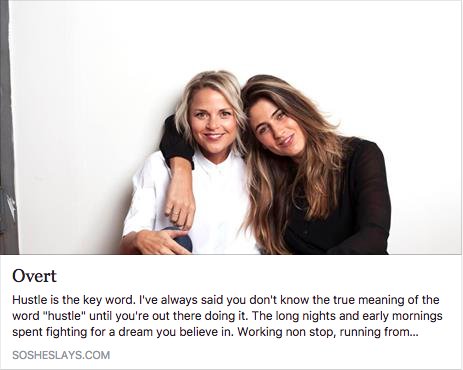 SoSheSlays's tweet photo. CHECK OUT OUR WCW FEATURED COLLAB WITH GIRL BOSSES, SARAH + LAUREN, THE FOUNDERS OF OVERT https://t.co/4gFqMW2AEc #girlbosses #sosheslays https://t.co/4mYuprr1yZ