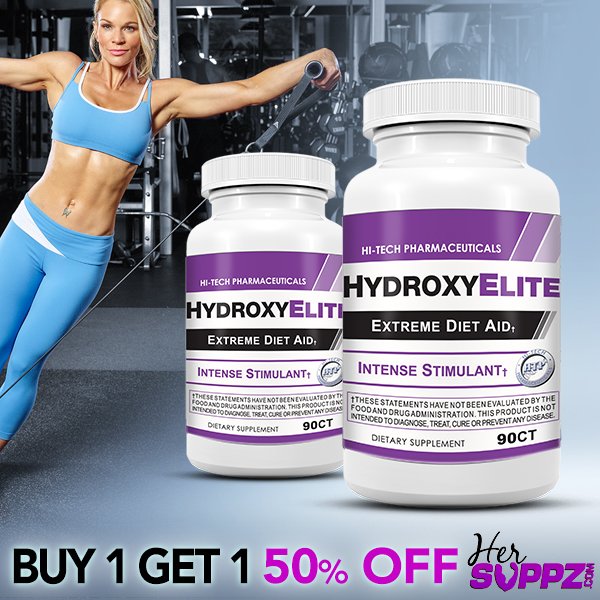 FitnessRXWomen's tweet photo. HydroxyElite on sale! Buy 1 Get 1 50% off for a limited time! #hydroxyelite #hitechpharma https://t.co/vYYkPrZwCb https://t.co/jZokaFG46R