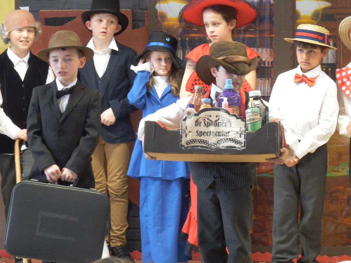 cloverleaschool's tweet photo. Years 3/4 have just finsished their first showing of their spring production of 'Ye Ha' in the hall. Doing it all again tonight. Well done. https://t.co/UZO7trR3ft