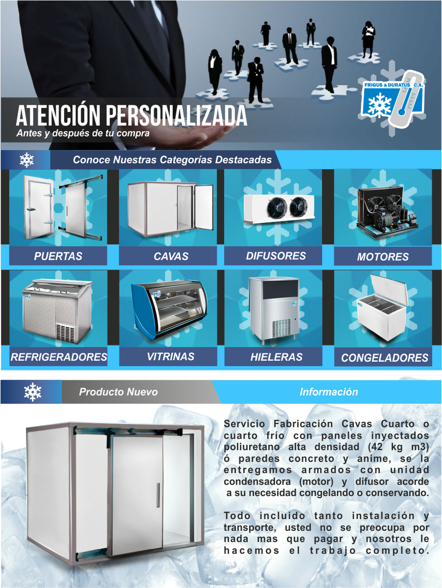 Frigus_Duratus's tweet photo. ❄️Produciendo para una mejor #Venezuela ❄️
Maquinaria, utensilios y enseres en el area de refrigeracion comercial e industrial. 
#Frigus https://t.co/StNEQalmxD