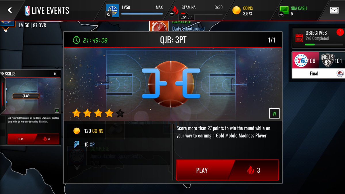 CodyCop3011's tweet photo. @EASPORTSNBA  I beat @QJBeat 's score https://t.co/ex4TubCTPD