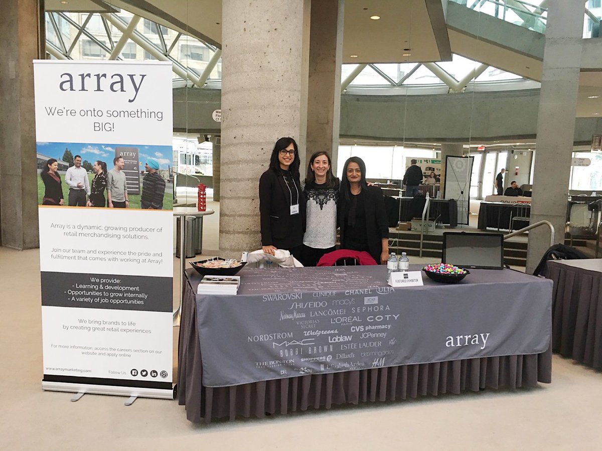 Are you job seeking at the Toronto Jobs Career Fair today? Come &amp; network with our HR team &amp; find out about our job openings!  #WeAreArray