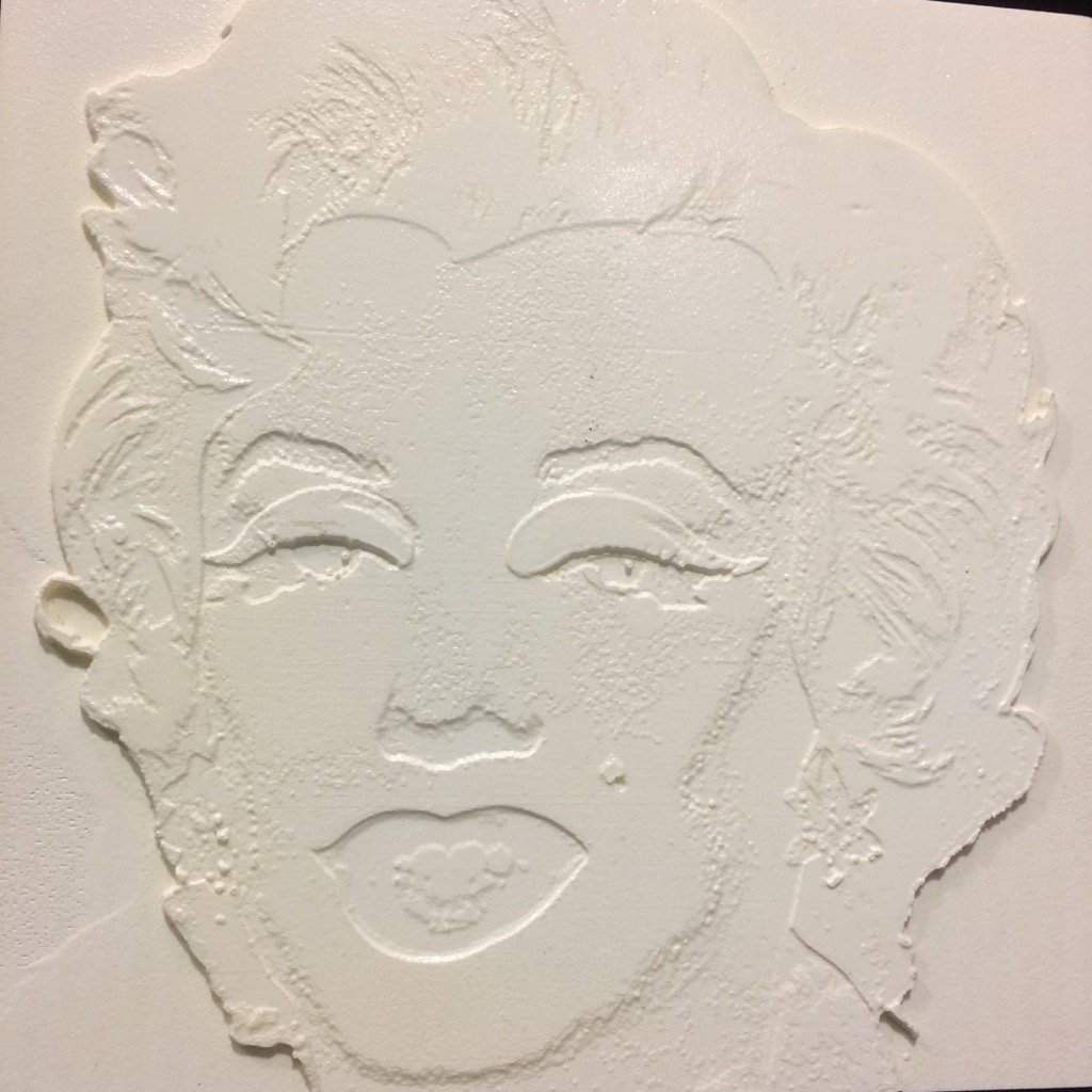 PhilaNeighbNet's tweet photo. Tactile representation of Marilyn Monroe @IODTempleU Disability Symposium #DisChange17 https://t.co/6LEw8wr6Iw