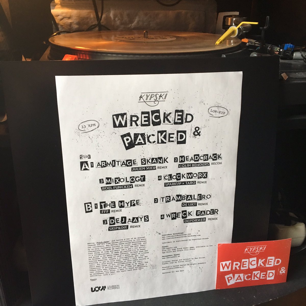 Vette @Kypski_ #remix #vinyl <a href="/LowridersREC/">Lowriders Rotterdam</a> #rotterdam #bass #beats <a href="/Colin_Benders/">Colin Benders</a> <a href="/julienmier/">santpoort</a> #releaseparty <a href="/PoppodiumEKKO/">EKKO</a> 29maart <a href="/de_likt/">De Likt</a>