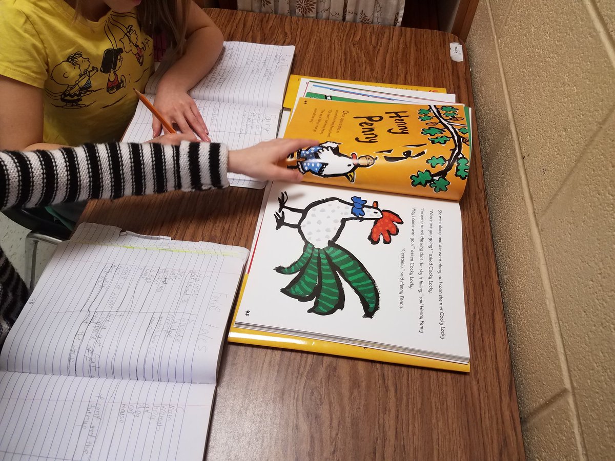 lizzyschroeck's tweet photo. Good writers start with research. Third graders are diving into fairy tales to notice character development and problems. #thinkmbe https://t.co/esB34tkNeT