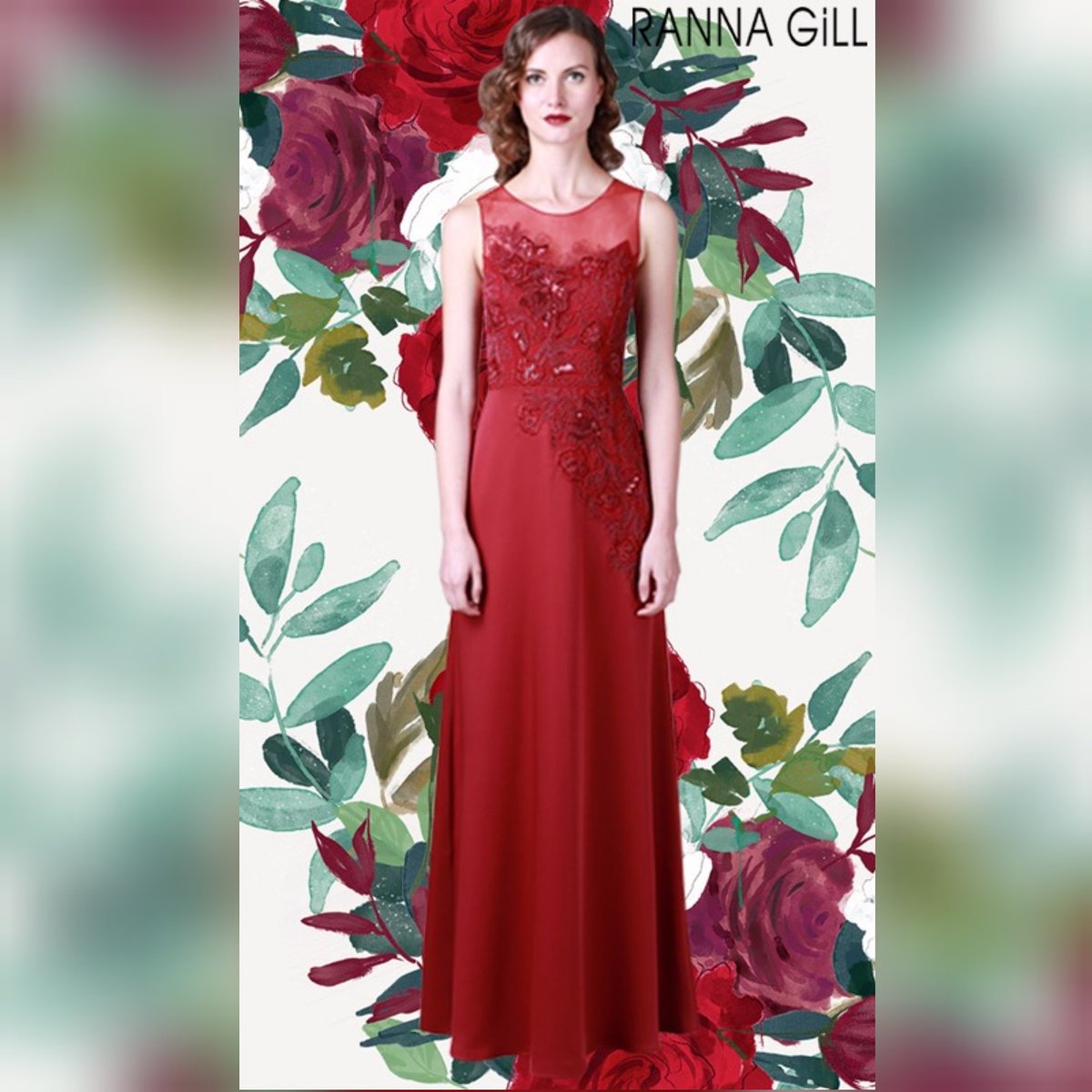 RannaGill's tweet photo. Shimmery Red Cocktail #gown  from #springsummer2017 now available at #rannagill stores https://t.co/RAAn9bDUnh