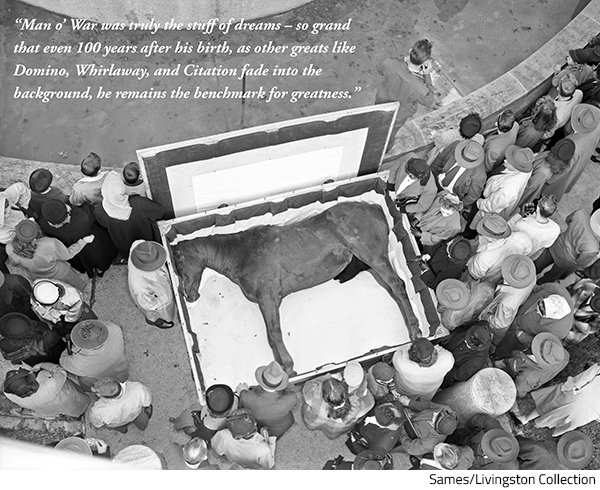 The funeral of Man O'War (affectionately known as Big Red They say he died  of a broken heart 3 weeks after his best friend Will Harbut died