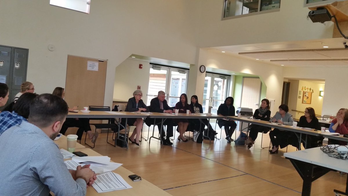 Chrishu29772620's tweet photo. Listening to @RepAlicePeisch discussing Early Education priorities in Mass with the #pmkf coalition members. #comm_team https://t.co/xtxrwsXfnX
