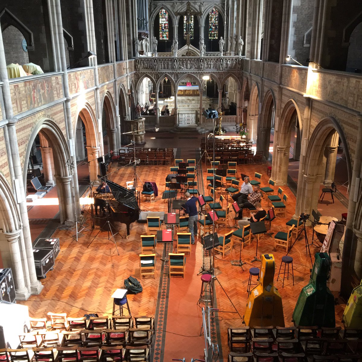 floating_earth's tweet photo. We're at St Augustine's today recording the @philharmonia with soloists Min Jung Kim and Zsolt Tihamer Vosontay  for @SignumRecords https://t.co/2KklZrnS93