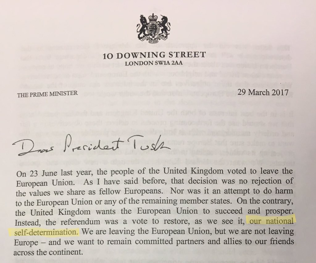 HumzaYousaf's tweet photo. Many of us will be reminding the Prime Minister of her letter to the EU today - especially her support for "national self-determination" https://t.co/Fk1Nis4hvf