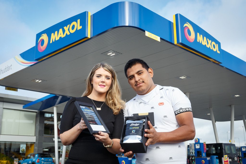 TheMaxolGroup's tweet photo. Our Food Concepts Exec w/ Haris Ulises Lopez Picado Fairtrade Farmer celebrating our @BewleysIreland coffee which is 100% #Fairtrade https://t.co/HgaBOqV3UC