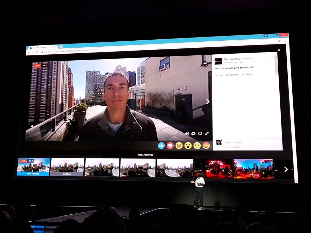 Gutsy. Samsung does a live Gear 360 stream from across the street. #Unpacked2017