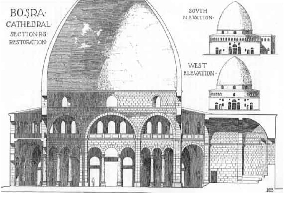 LexieTessa's tweet photo. Here's a screenshot of a Bosra cathedral that's featured on Jamie Fagan ('20)'s page about the history of Bosra @BatesCollege #rome #Bates https://t.co/MRMhnE0YRb