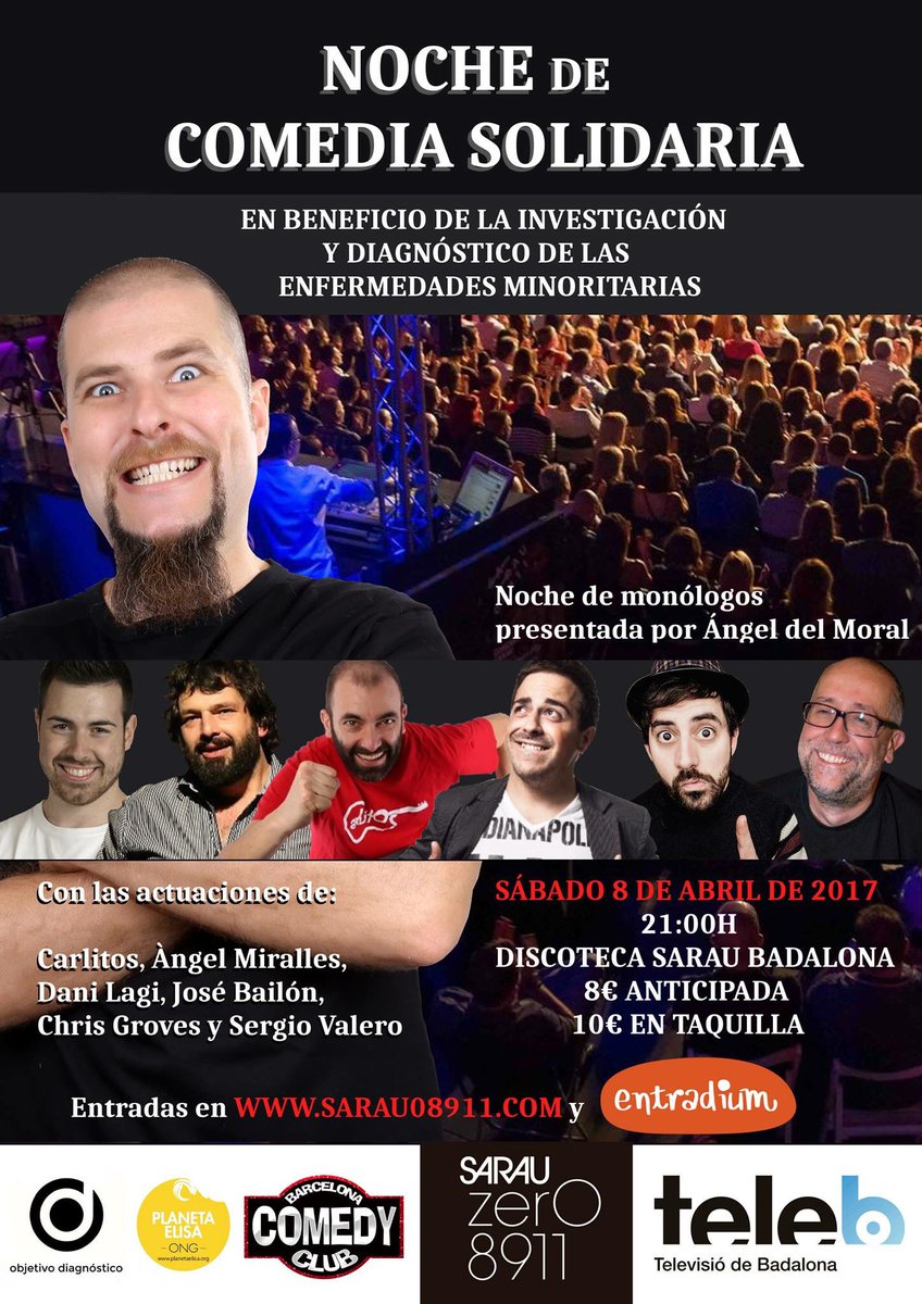Estamos montando una Noche de Comedia Solidaria en favor de @obgdiagnostico por la investigación de #enfermedadesraras <a href="/jordievole/">Jordi Évole</a> RT please