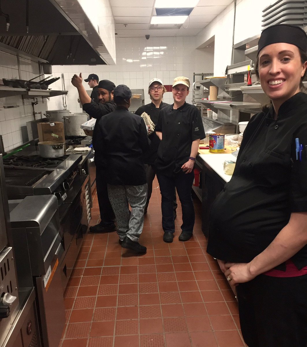 ilmercatohfx's tweet photo. READY, SET, GO: #Chef Meaghan (+1) & her kitchen crew are ready for Day 1 of #kitchentraining with Maurizio @EastCoastChefs @HfxLunch https://t.co/8aog2qOOwL