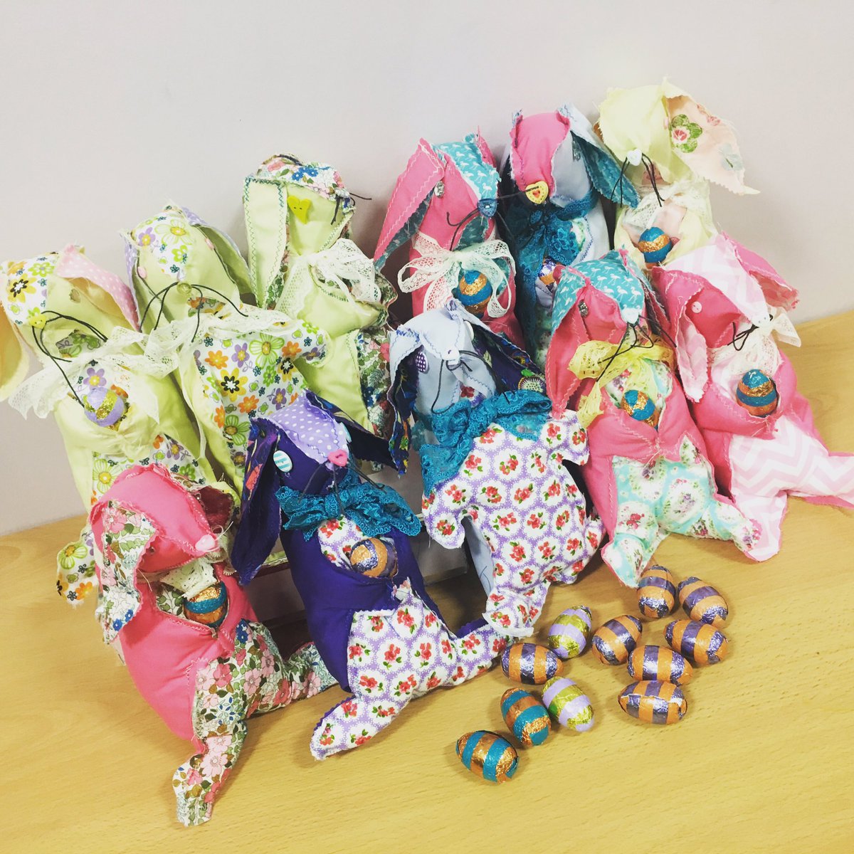 @culture_nl check out the #Easter bunnies made at new Stevenson library #stitchclub Wednesday pm group !!!