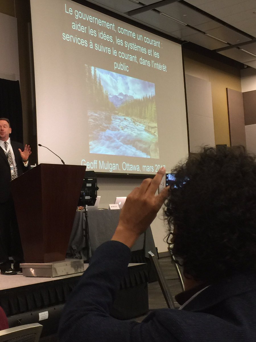 TimDraimin's tweet photo. Canada: step up &amp; deploy myriad assets tackle grand challenges says @geoffmulgan, Action generates public engagement | Be fearless #PCCCP https://t.co/VTSZEz2NAb
