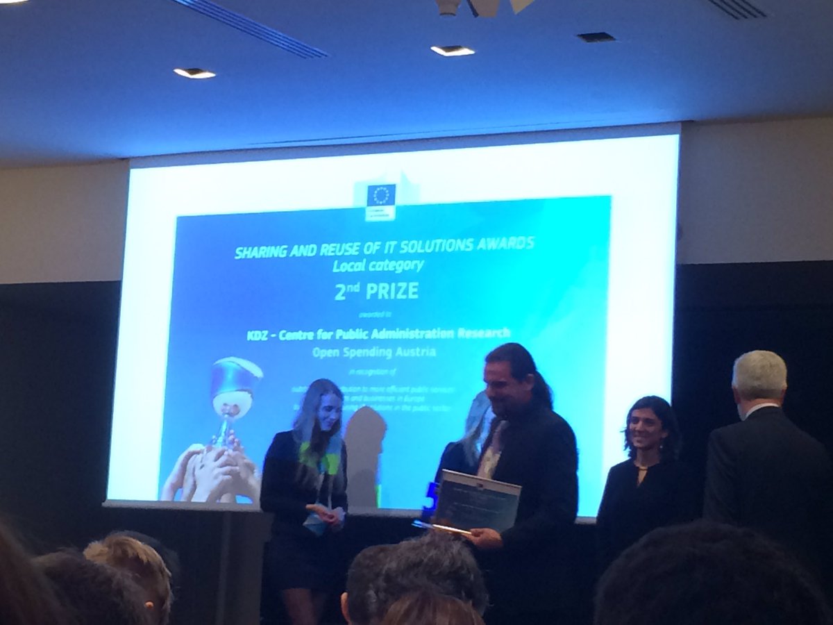 2nd prize in the #SRawards in the local category for #OpenSpending Austria🇦🇹 by <a href="/KDZ_Austria/">KDZ</a> europa.eu/!DJ67Gq Best wishes! #SRCONF17