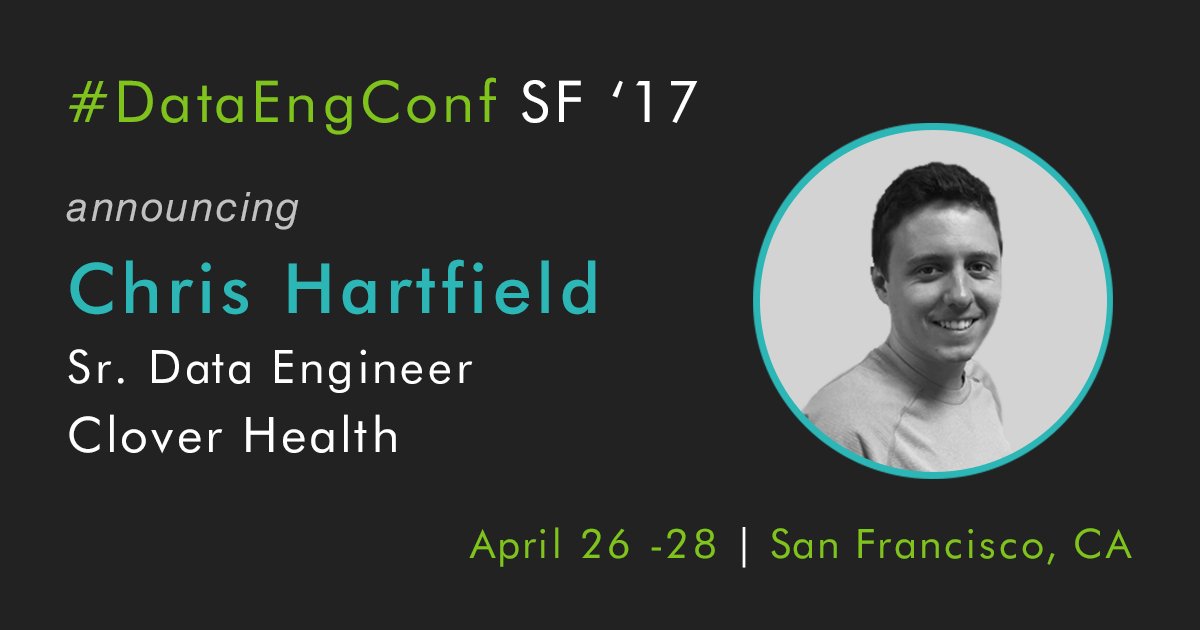 Hear <a href="/Chris_Hartfiel/">Chris Hartfield</a> of <a href="/Clover_Health/">Redirect Clover Health</a> on parsing diverse healthcare data at #DataEngConf: dataeng.co/ChrisHartfield