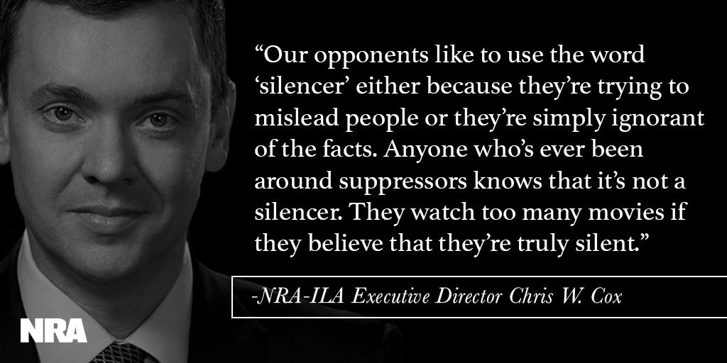 NRA's tweet photo. The people most against #suppressors simply don't understand them. https://t.co/kNECkKZnAG  #2A #truth https://t.co/f4hLZX1Mvi