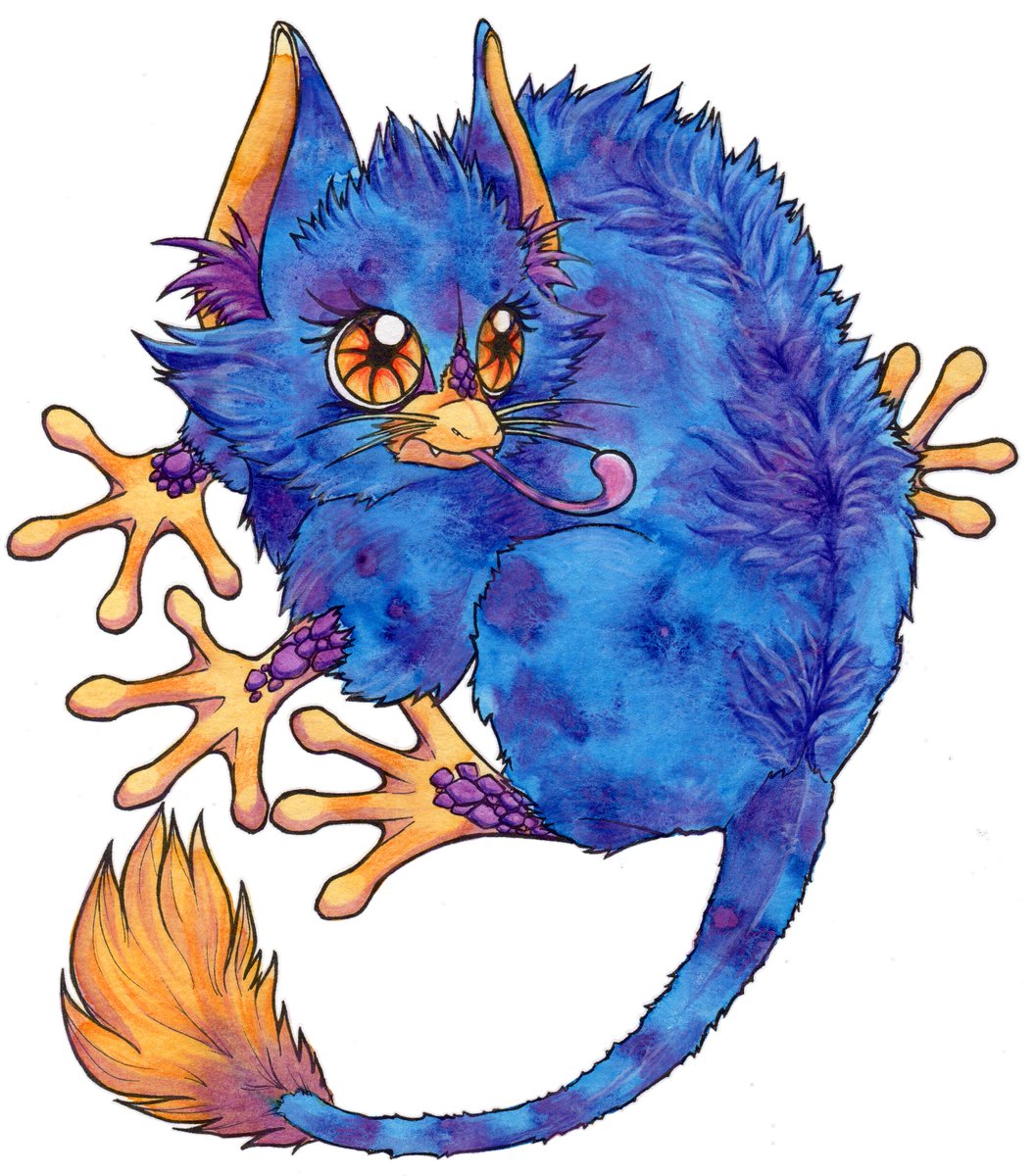 snowdragongames's tweet photo. Today's creature of the day? We've done some monstrous ones. Let's do a cute one. Introducing: the fluffernut! Much magic. Very sticky. https://t.co/izShjuWxTA