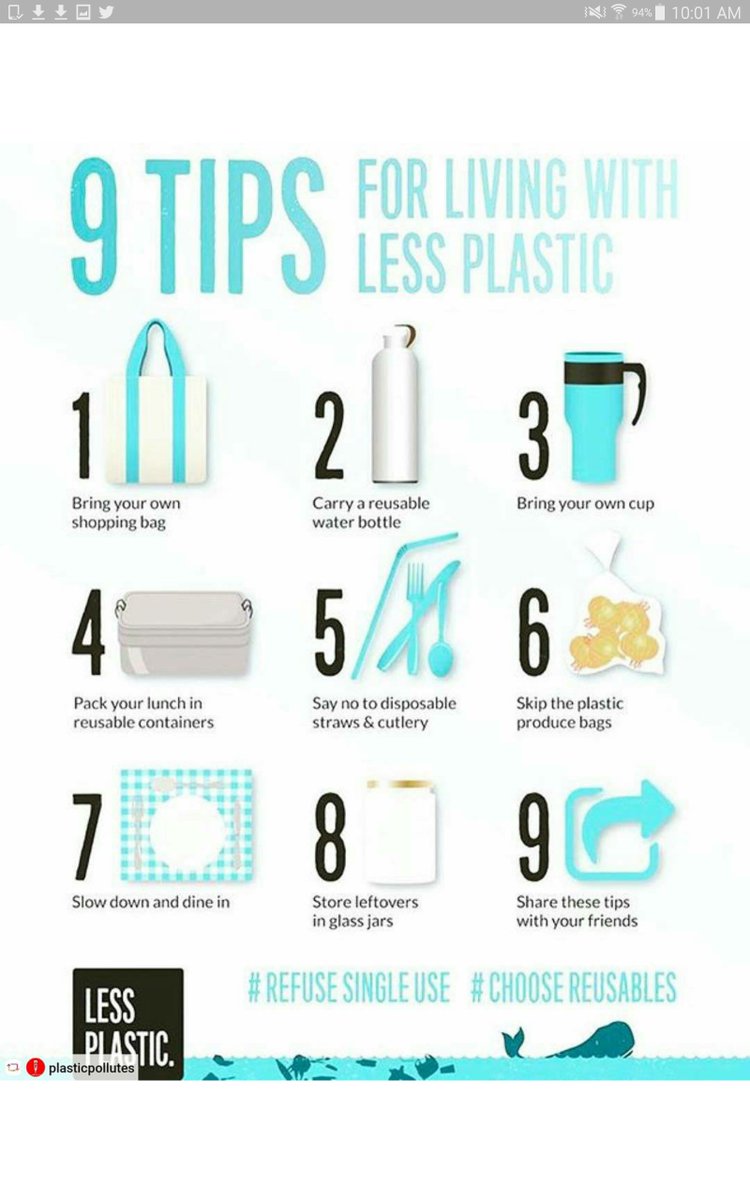 sustainCSUN's tweet image. Reduce the use of plastic with some of these helpful tips given by @PlasticPollutes
 #Repost @ericbabcock_ @lessplasticuk #sustainCSUN
