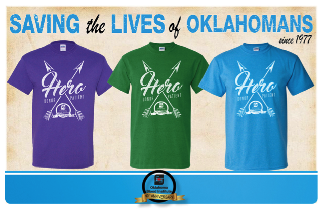 OColly's tweet photo. Ad: Saving Lives of Oklahomans THIS WEEK @OSUUNION 10-4 in basement. Get your fav color tee when you make a life-saving donation. https://t.co/2GOBhtHb17