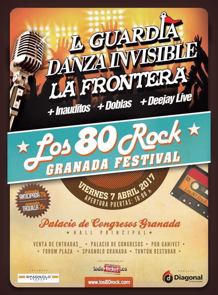 .<a href="/los80rock/">Los80rock</a> <a href="/la__guardia/">La Guardia Oficial</a> #DanzaInvisible #LaFrontera <a href="/INAUDITOSGRANAD/">Inauditos</a> <a href="/doblasgr/">Doblas</a> #DeeJayLive Viernes 7 de Abril  #Los80RockFestival #Granada