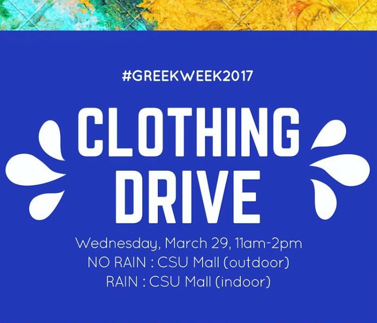 trisigma_EP's tweet image. Don't forget to stop by the clothing drive on campus today and donate! 👕👖👗👚