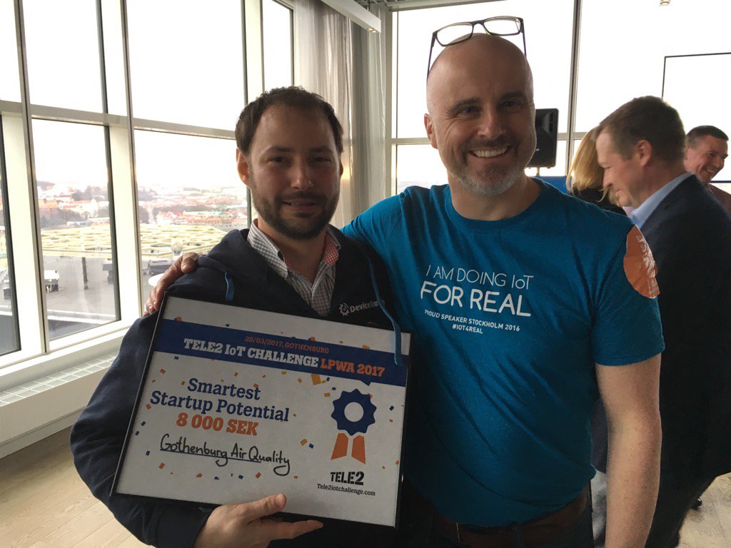 savageiot's tweet photo. It's all about making Technology irrelevant!  #tele2iot #IBMwatson Congrats to the winning team! #Deviceradio https://t.co/lVskuGn2zu