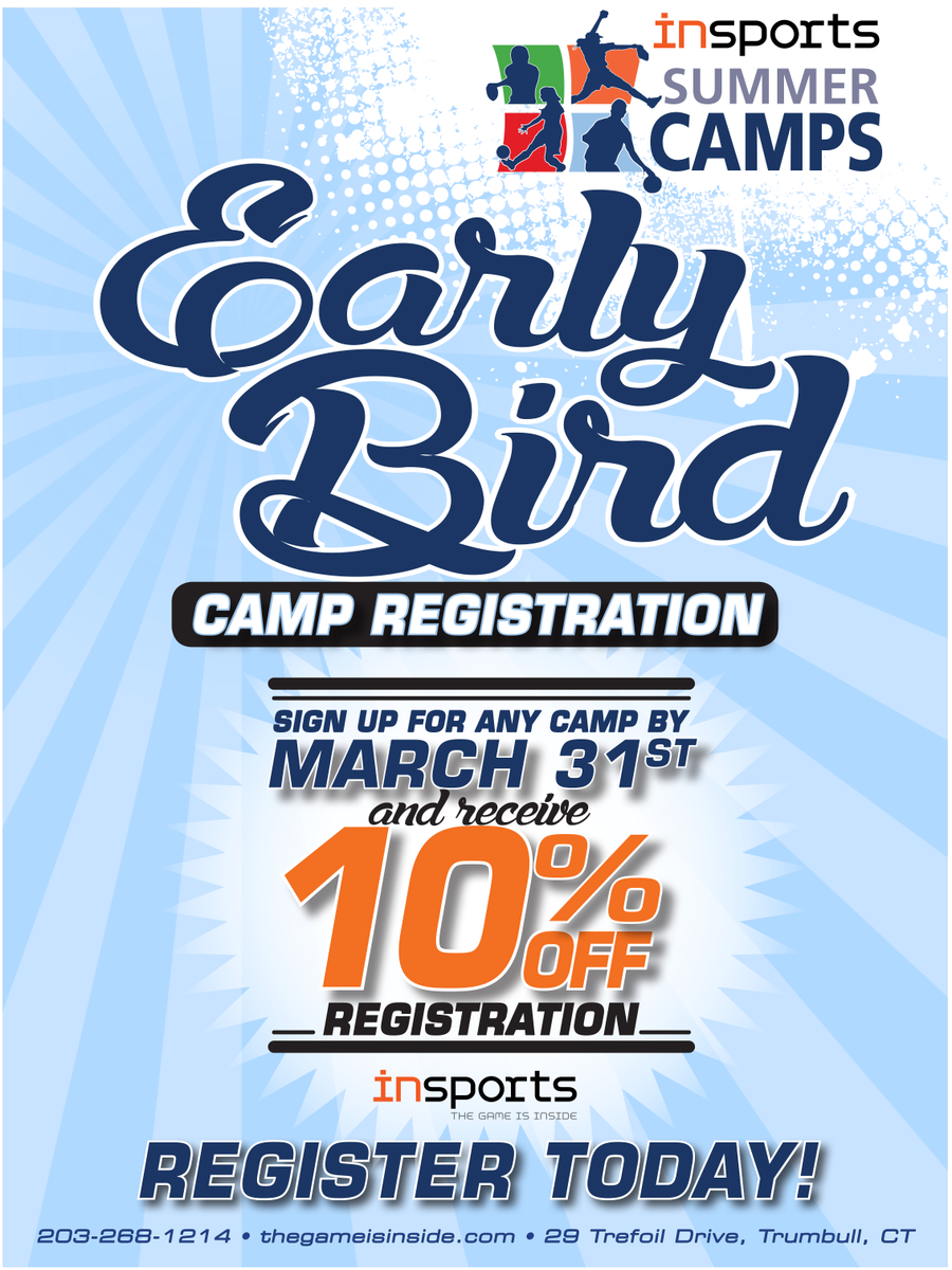 Don’t miss your chance to save 10% on Summer Camp 2017 at Insports!! Offer expires Friday, March 31st! #SummerCamp